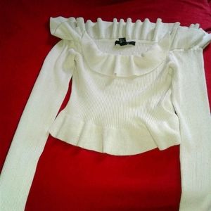 Off shoulder crop top